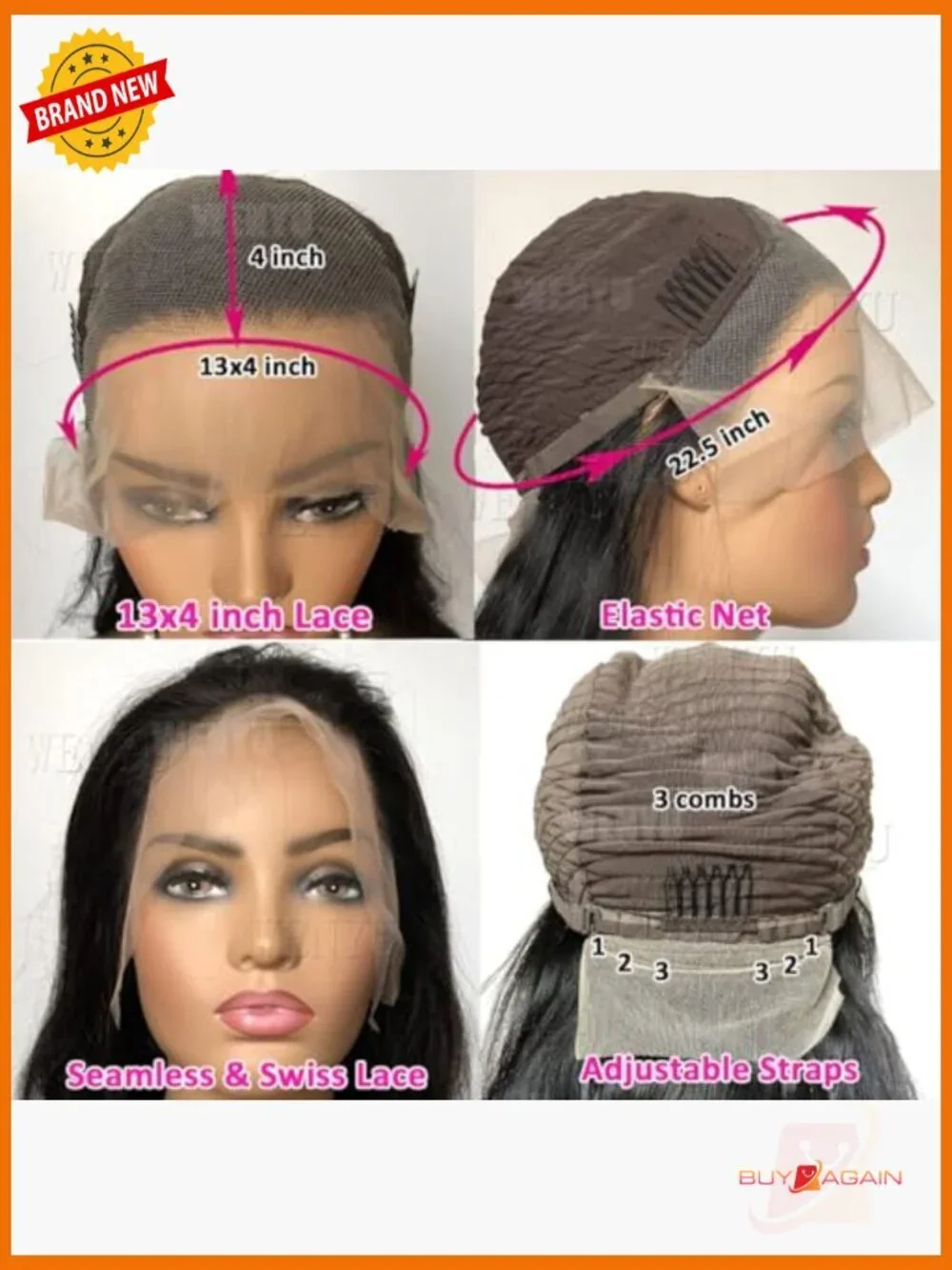 28 Inch Body Wave Lace Front Wig Human Hair Pre Plucked Transparent 13x4 Lace
